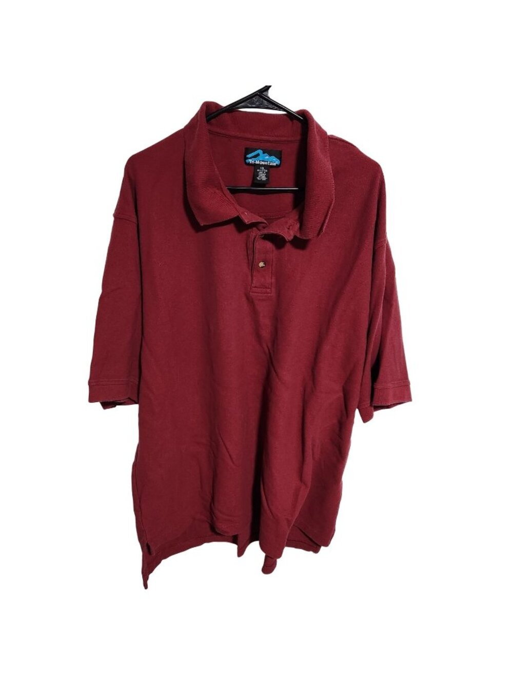 Tri Mountain Polo Shirt Mens Size 4XL Golf Red Short Sleeve Top Cotton